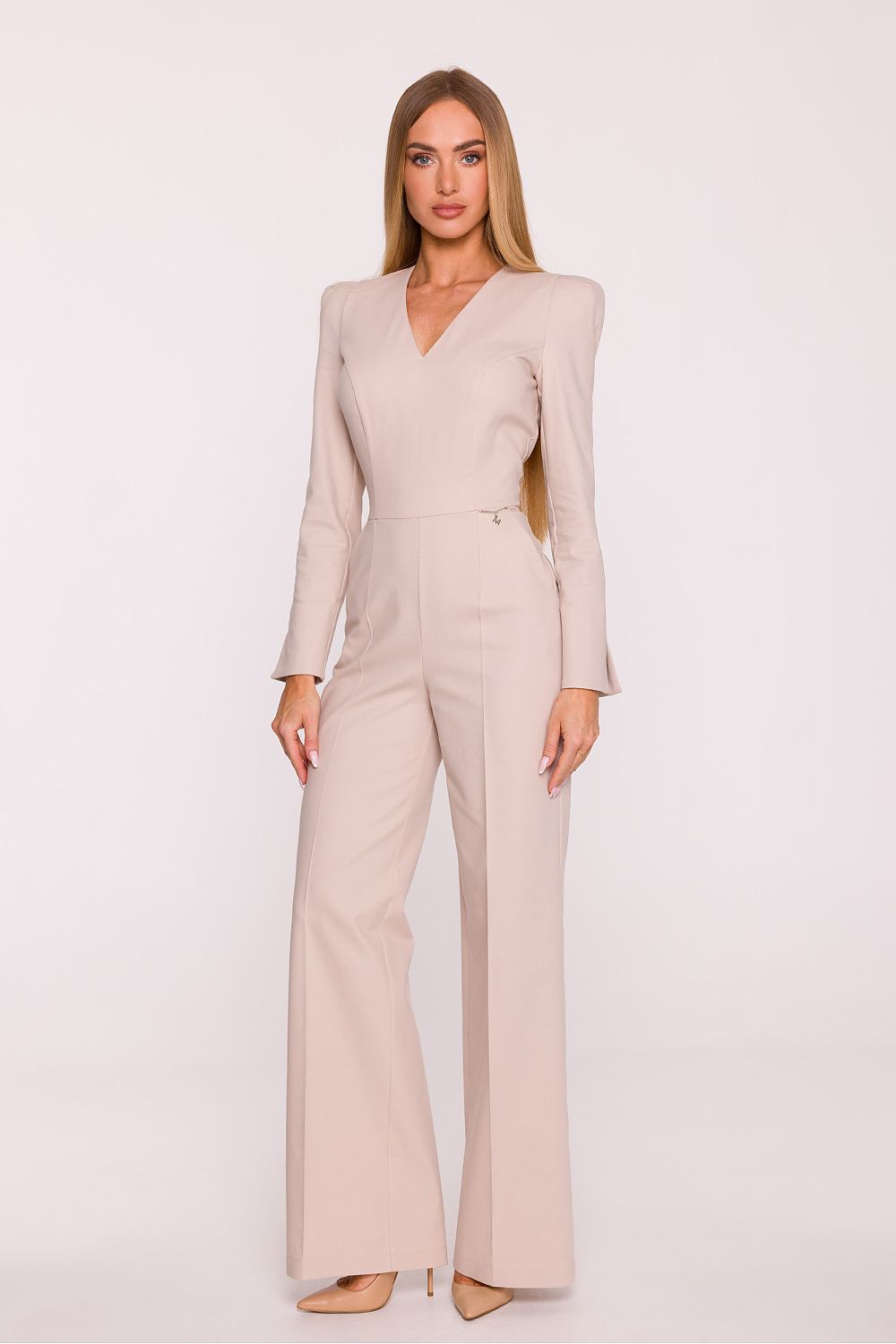 Boss Energy Jumpsuit - Beige - Ruby Vixen