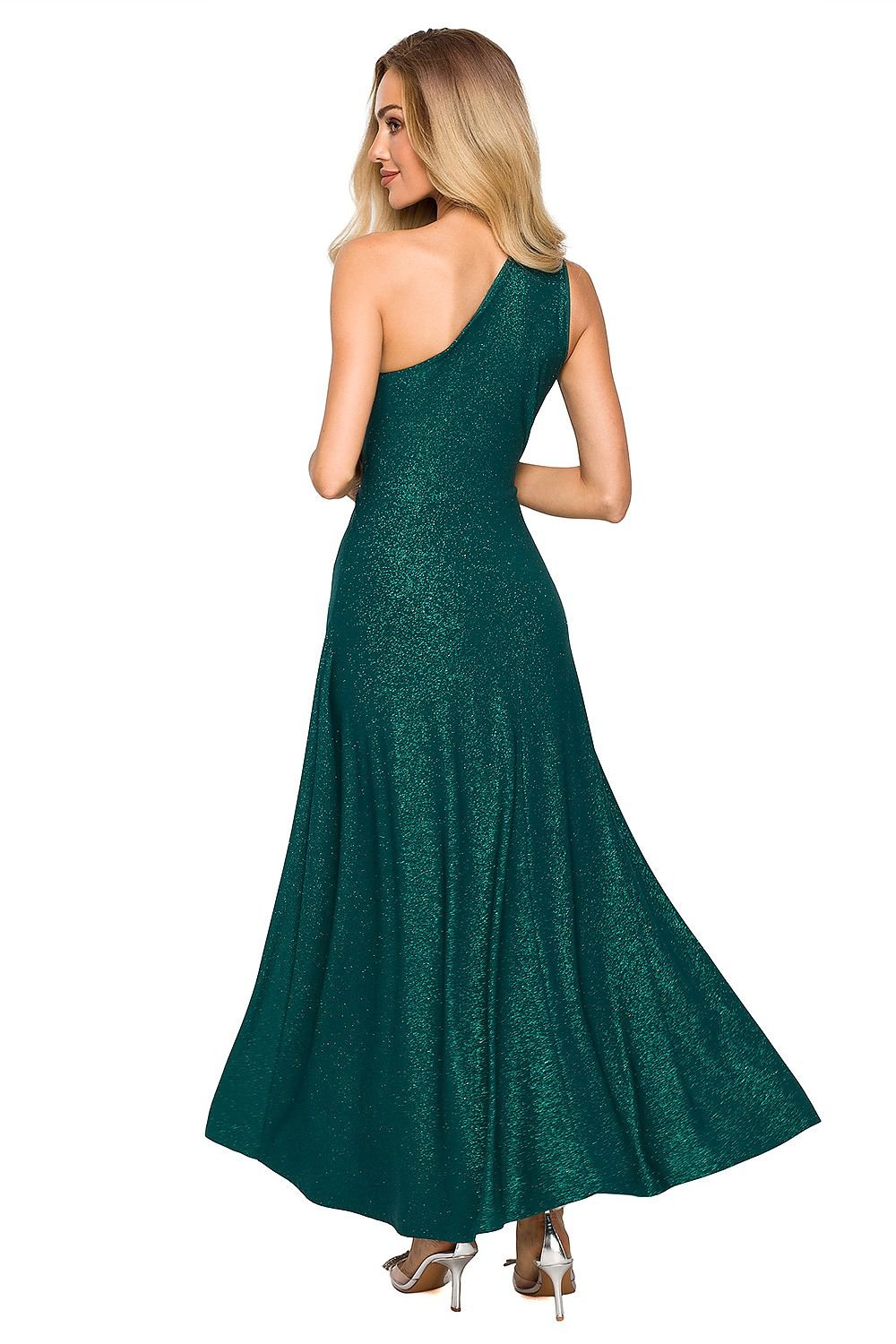 Celeste One Shoulder Maxi Dress - Emerald - Ruby Vixen