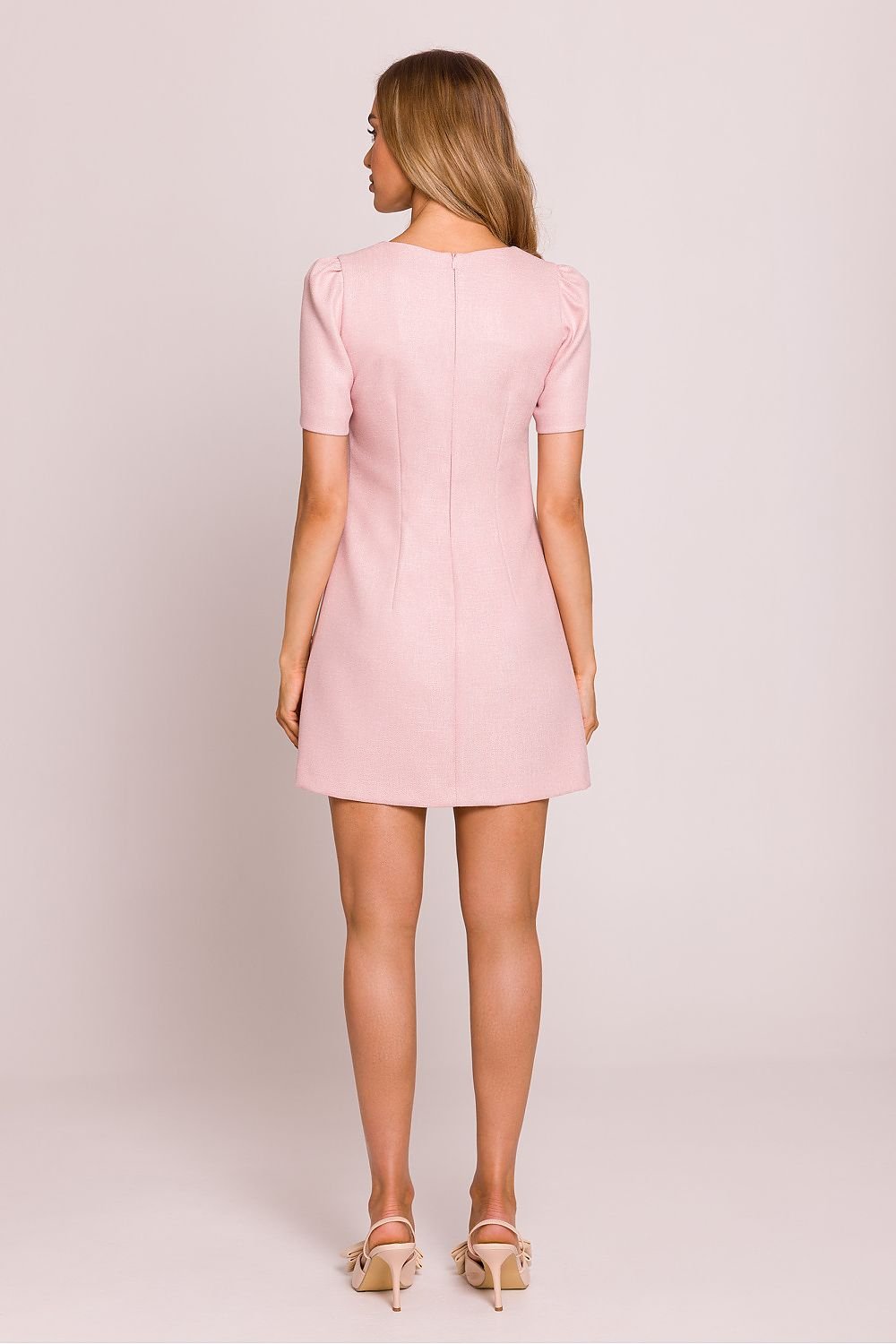 Elle A-Line Mini Dress - Pink - Ruby Vixen