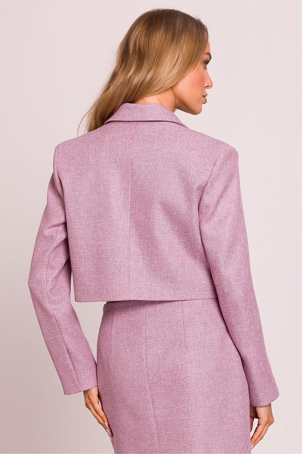 Elle Cropped Blazer - Rose Pink - Ruby Vixen