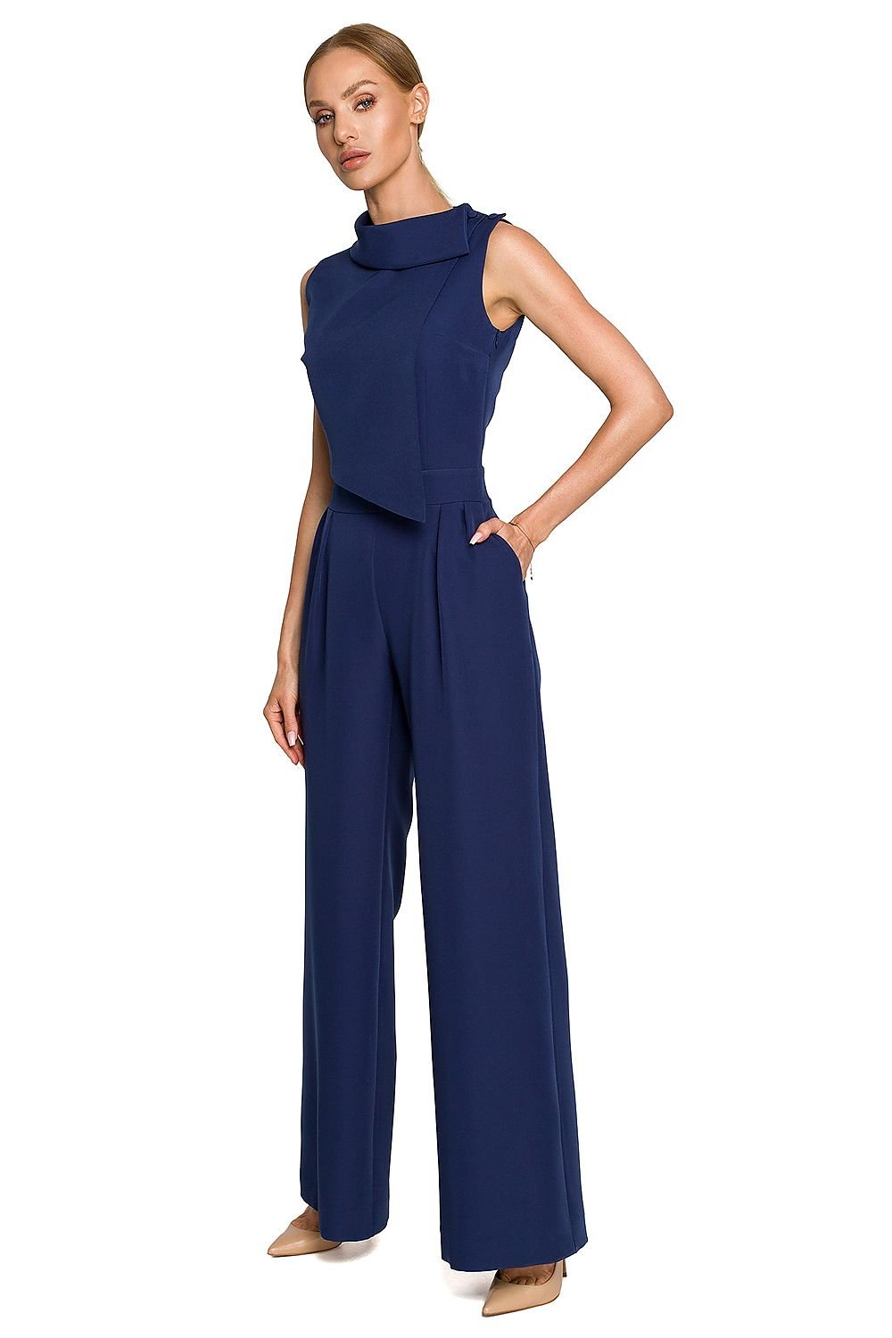 Isla Sleeveless Jumpsuit - Navy Blue - Ruby Vixen