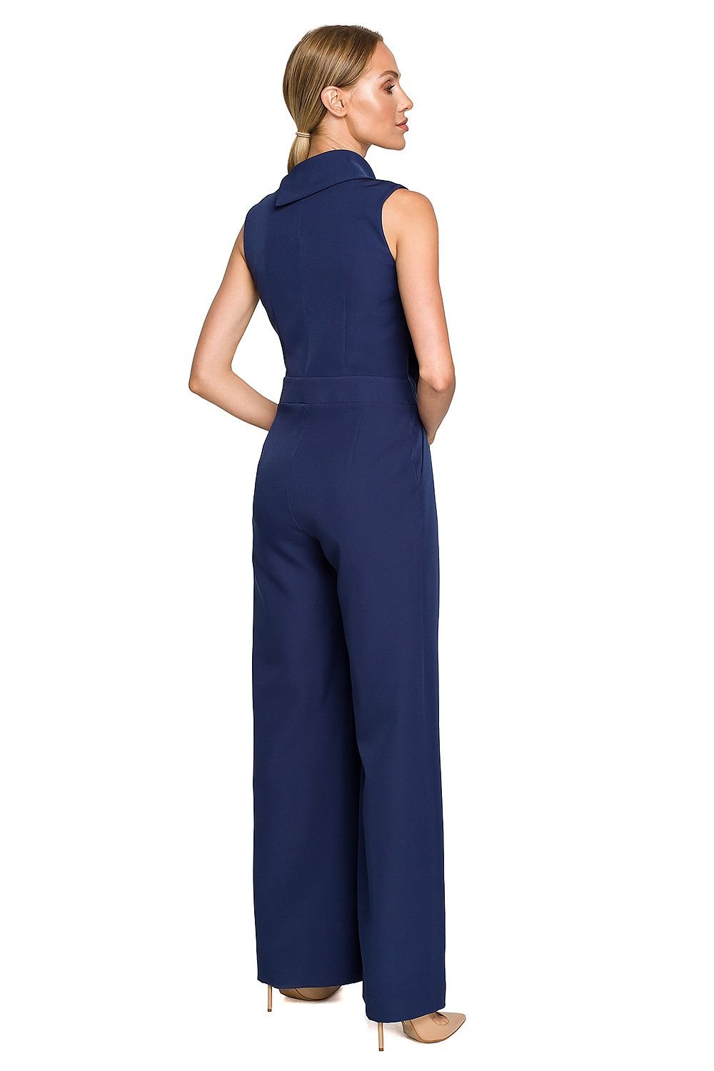 Isla Sleeveless Jumpsuit - Navy Blue - Ruby Vixen