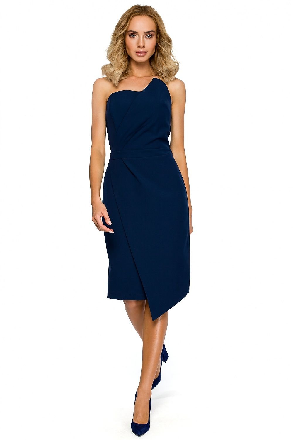Juliette Strapless Cocktail Dress - Navy Blue - Ruby Vixen
