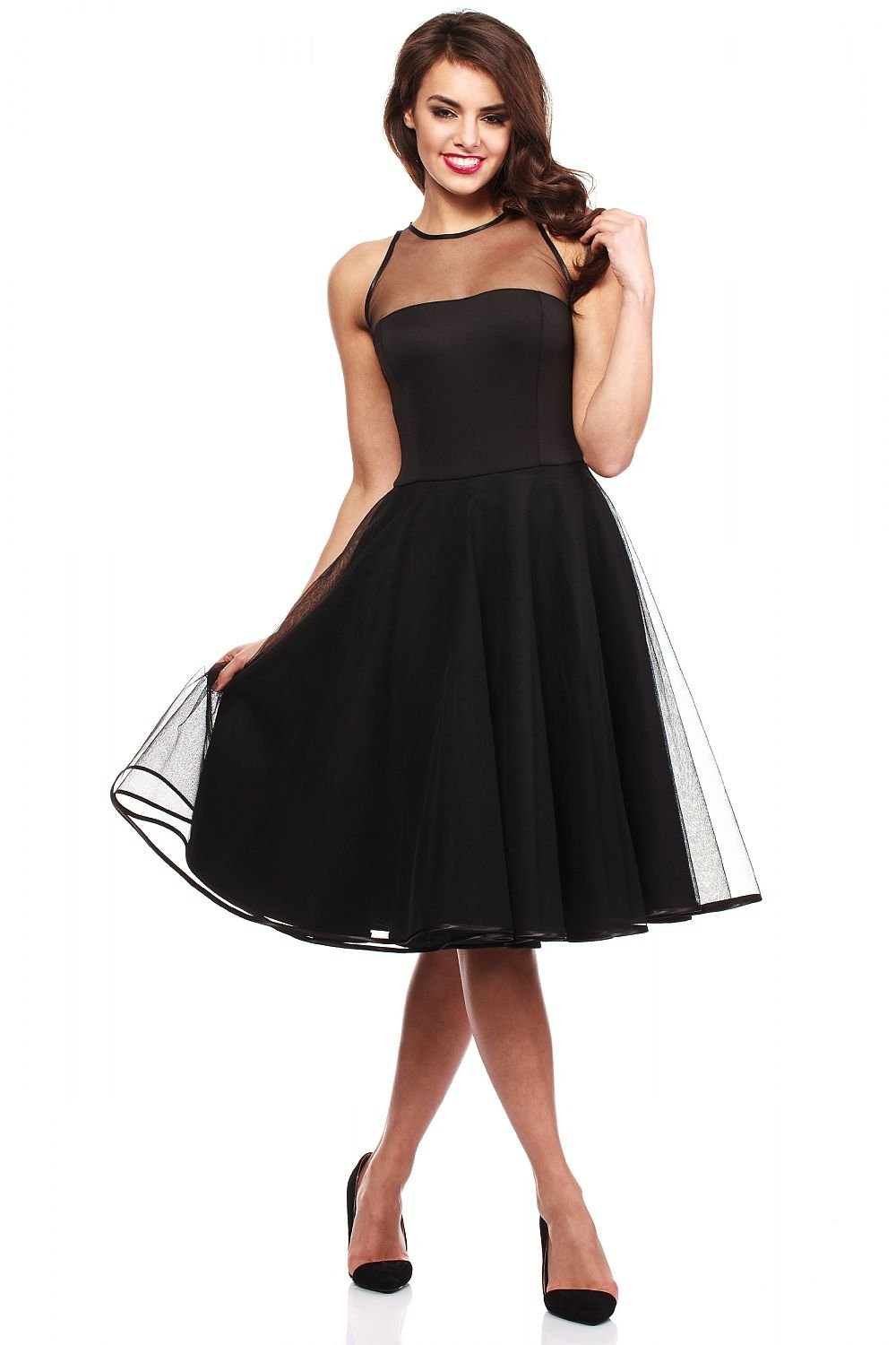 Luna Tulle Cocktail Dress - Black - Ruby Vixen