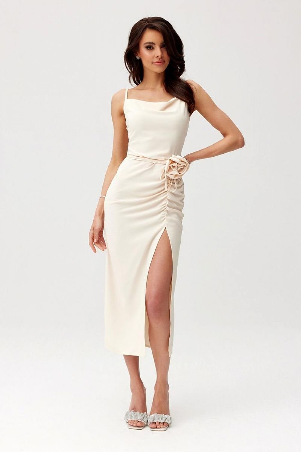 Maribel Midi Cocktail Dress - Ivory - Ruby Vixen