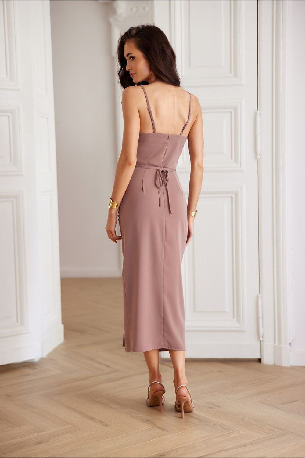 Maribel Midi Cocktail Dress - Rosy Brown - Ruby Vixen
