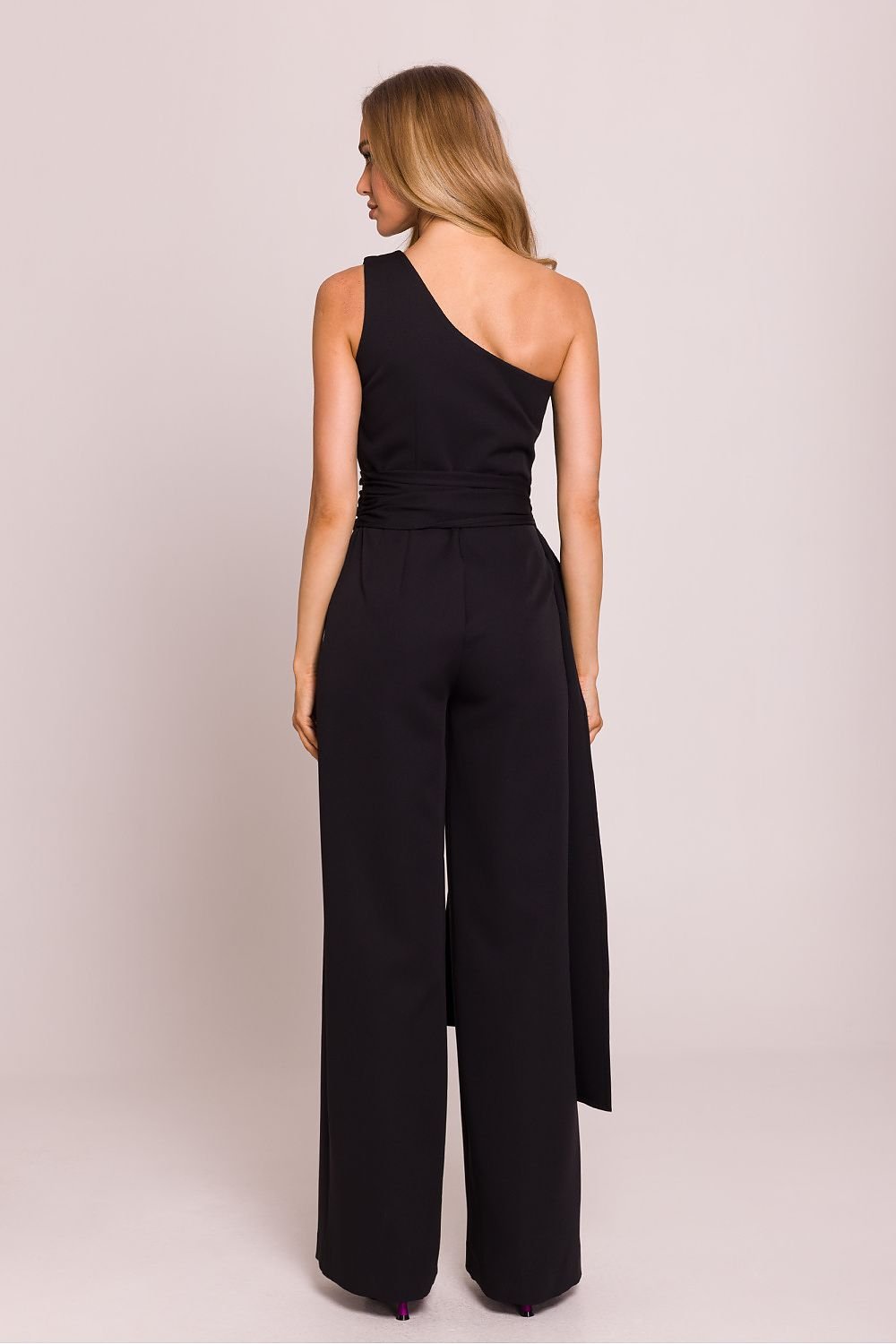 Mila Asymmetrical Jumpsuit - Black - Ruby Vixen