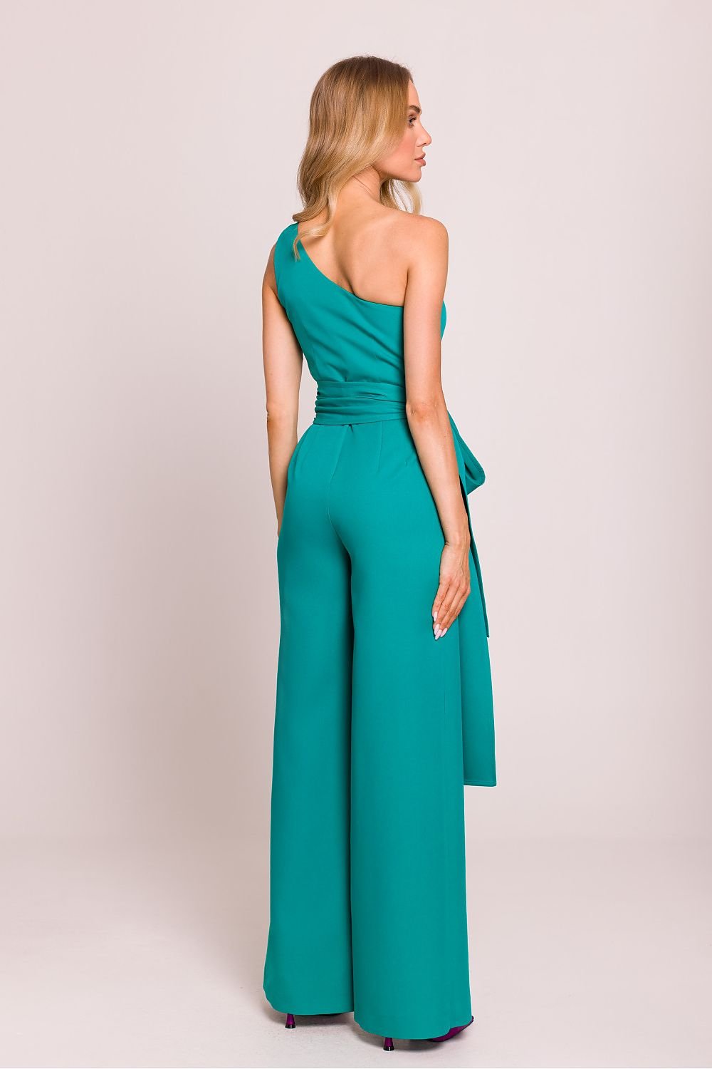 Mila Asymmetrical Jumpsuit - Turquoise - Ruby Vixen