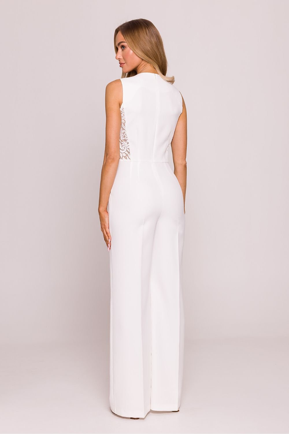 Nova Sleeveless Jumpsuit - White - Ruby Vixen