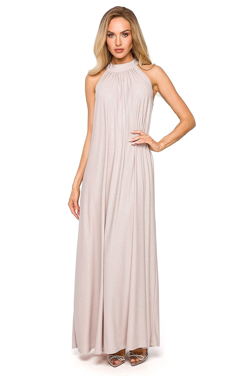 Stella Halterneck Maxi Dress - Champagne - Ruby Vixen
