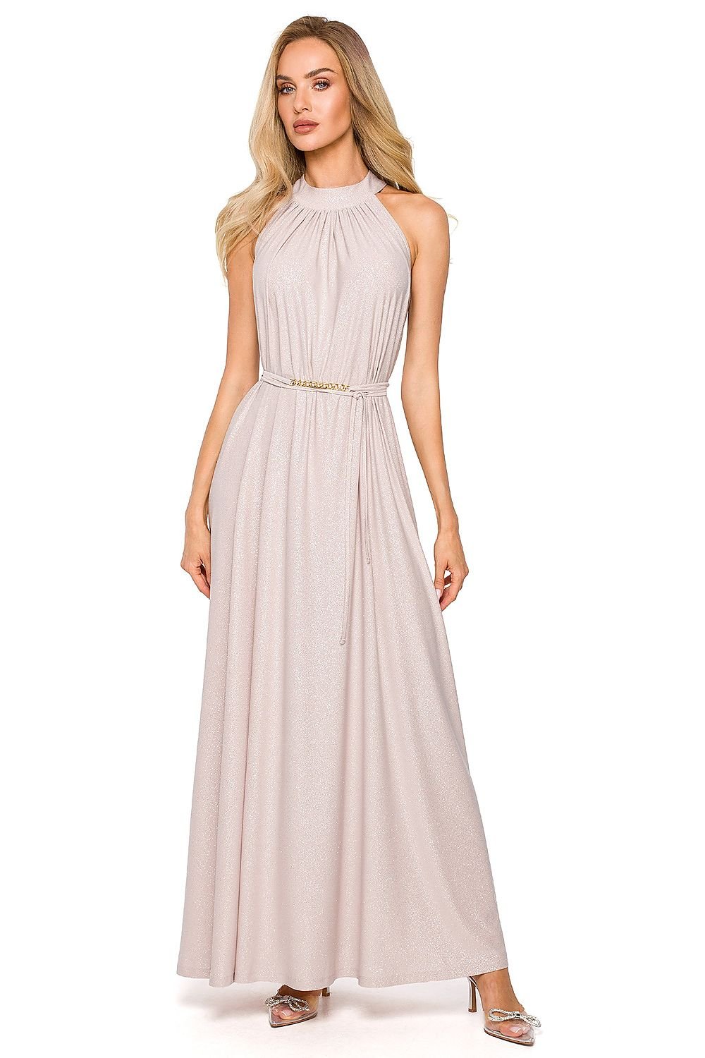 Stella Halterneck Maxi Dress - Champagne - Ruby Vixen