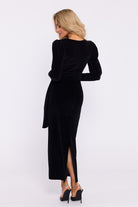 Modern Muse Wrap Maxi Dress - Black - Ruby Vixen