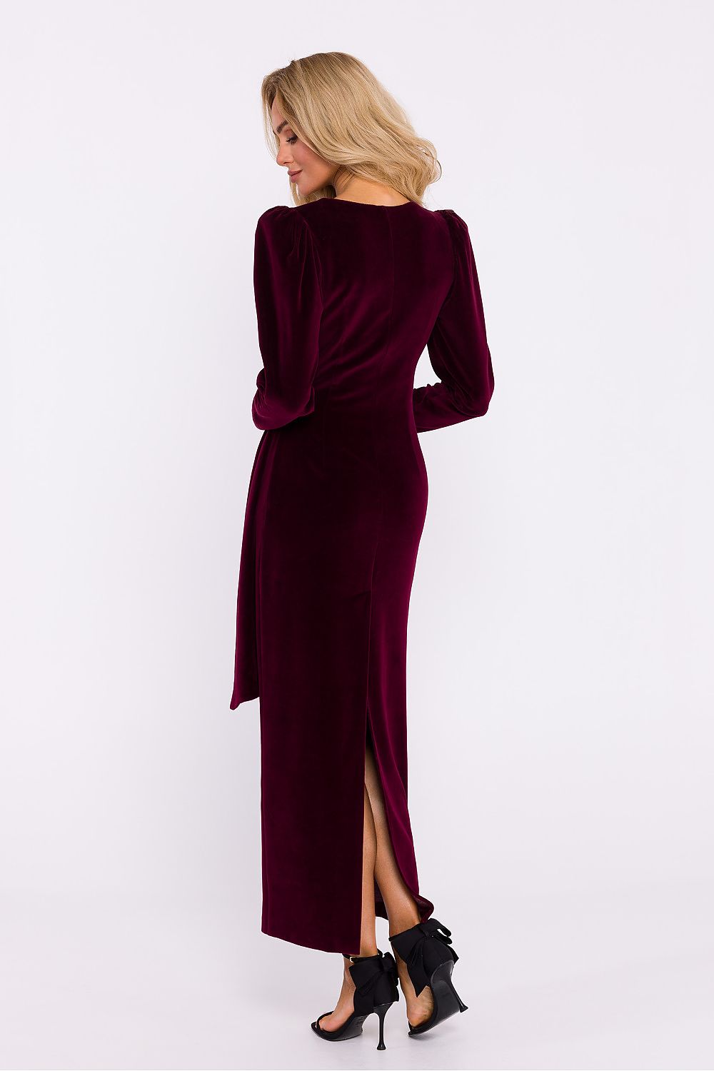 Modern Muse Wrap Maxi Dress - Deep Burgundy - Ruby Vixen