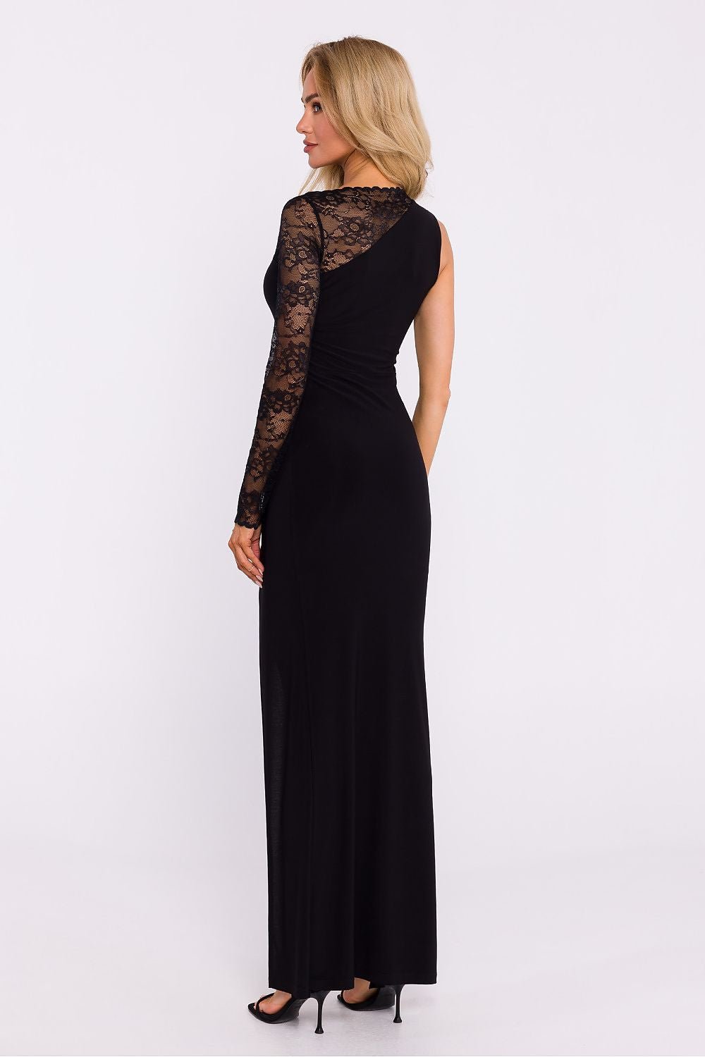 Alessia One-Shoulder Maxi Dress - Black - Ruby Vixen
