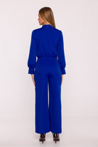 Arden Long Sleeved Jumpsuit - Blue - Ruby Vixen