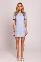 Elle A-Line Mini Dress - Light Blue - Ruby Vixen