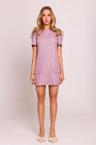 Elle A-Line Mini Dress - Rose Pink - Ruby Vixen