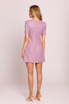 Elle A-Line Mini Dress - Rose Pink - Ruby Vixen