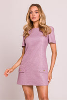 Elle A-Line Mini Dress - Rose Pink - Ruby Vixen