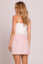 Elle A-Line Mini Skirt - Pink- Ruby Vixen