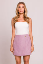 Elle A-Line Mini Skirt - Rose Pink - Ruby Vixen