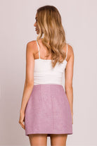 Elle A-Line Mini Skirt - Rose Pink - Ruby Vixen