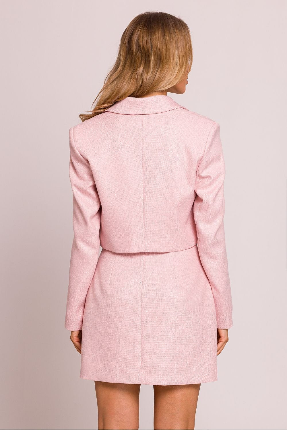 Elle Cropped Blazer - Pink - Ruby Vixen