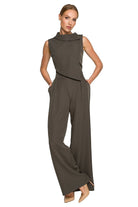 Isla Sleeveless Jumpsuit - Hunter Green - Ruby Vixen