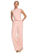Isla Sleeveless Jumpsuit - Soft Pink - Ruby Vixen