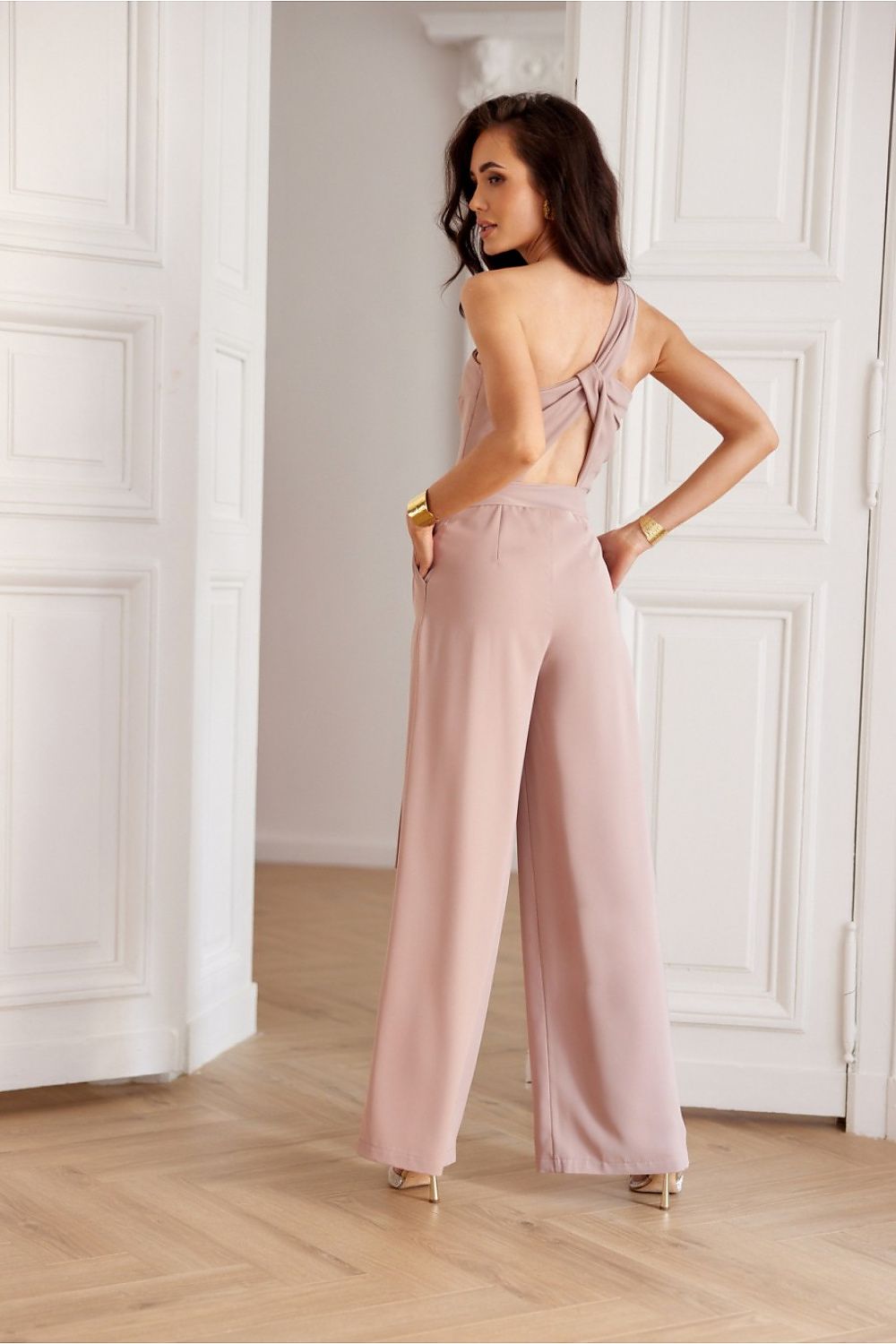 Isotta One Shoulder Jumpsuit - Blush - Ruby Vixen