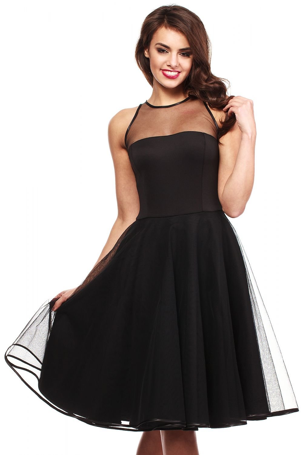Luna Tulle Cocktail Dress - Black - Ruby Vixen