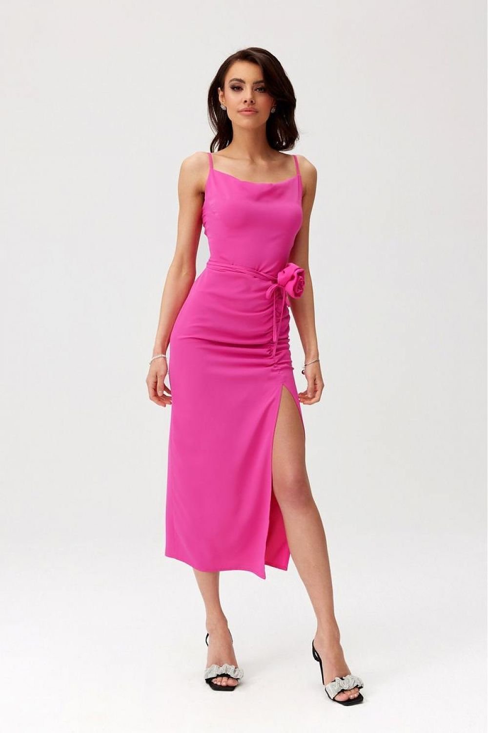 Maribel Midi Cocktail Dress - Candy Pink - Ruby Vixen