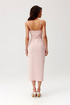 Maribel Midi Cocktail Dress - Pale Pink - Ruby Vixen