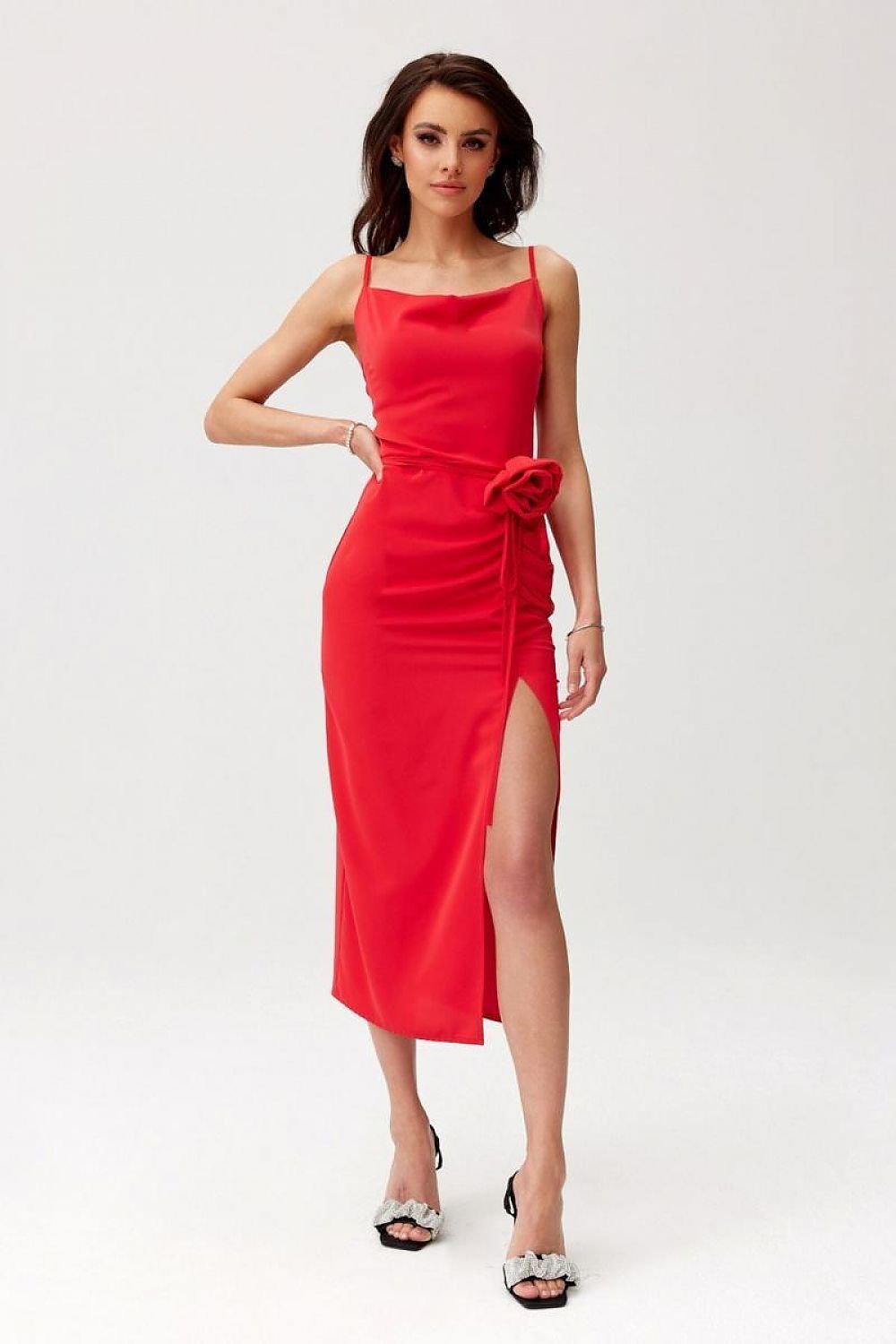 Maribel Midi Cocktail Dress - Red - Ruby Vixen