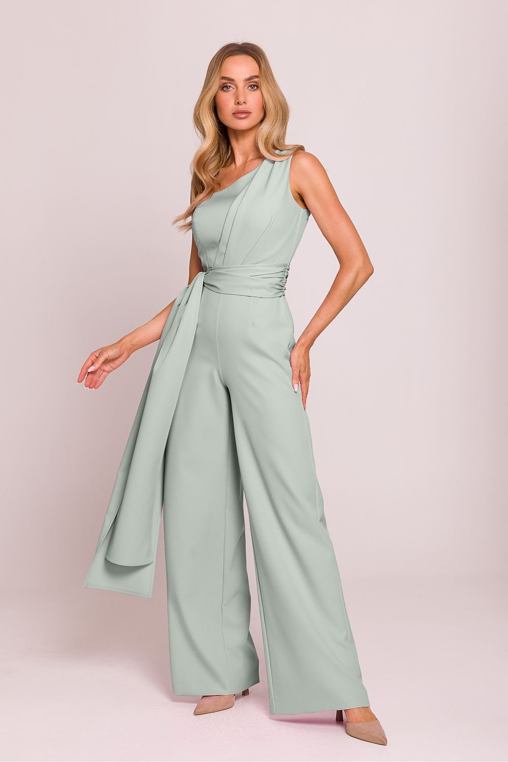 Mila Asymmetrical Jumpsuit - Mint Green - Ruby Vixen