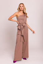 Mila Asymmetrical Jumpsuit - Mocha - Ruby Vixen