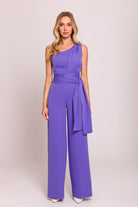 Mila Asymmetrical Jumpsuit - Violet - Ruby Vixen