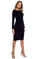 Mila Long Sleeve Cocktail Dress - Navy Blue - Ruby Vixen
