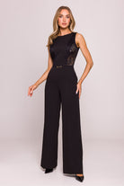 Nova Sleeveless Jumpsuit - Black - Ruby Vixen