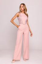 Nova Sleeveless Jumpsuit - Pink - Ruby Vixen