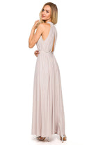 Stella Halterneck Maxi Dress - Champagne - Ruby Vixen