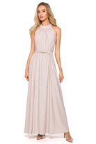 Stella Halterneck Maxi Dress - Champagne - Ruby Vixen
