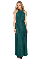 Stella Halterneck Maxi Dress - Emerald - Ruby Vixen